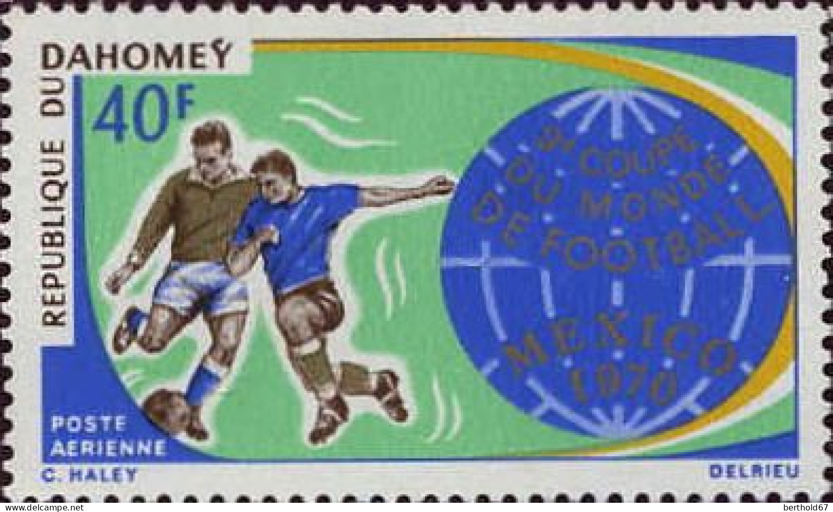 Bénin Dahomey Avion N** Yv:124/126 Coupe Du Monde De Football Mexico - Bénin – Dahomey (1960-...)
