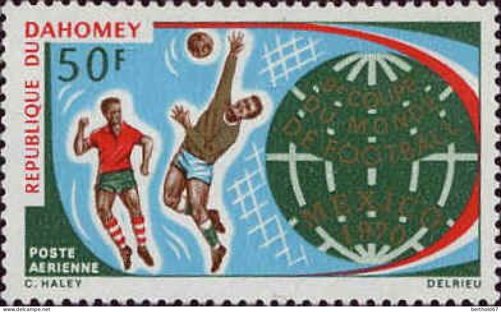 Bénin Dahomey Avion N** Yv:124/126 Coupe Du Monde De Football Mexico - Bénin – Dahomey (1960-...)