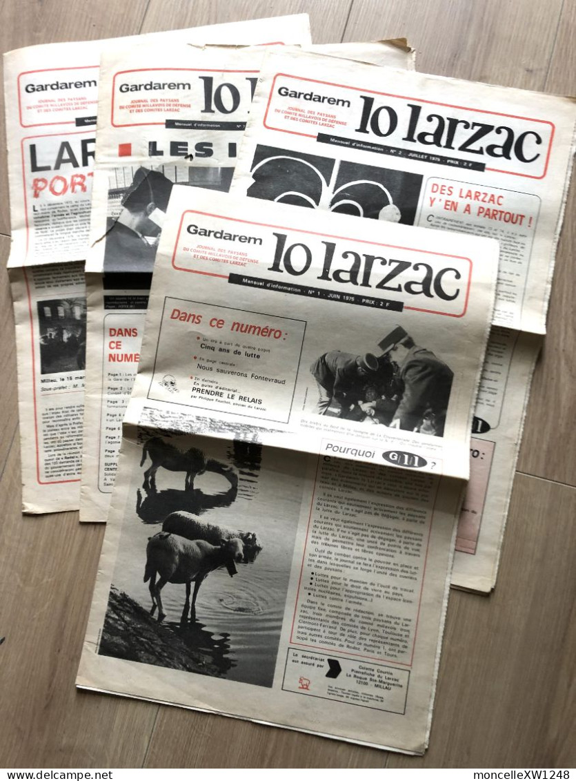 Gardarem Lo Larzac - Nos 1 - 2 - 7 - 8 (1975-1976) - Languedoc-Roussillon