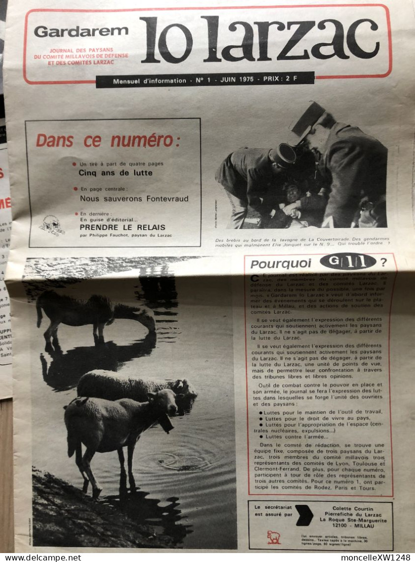 Gardarem Lo Larzac - Nos 1 - 2 - 7 - 8 (1975-1976) - Languedoc-Roussillon