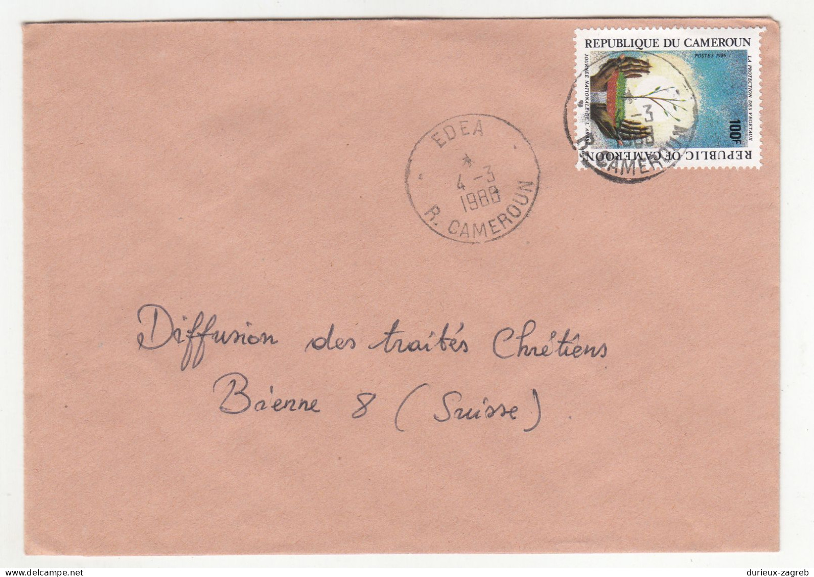 Republique Du Cameroun 2 Letter Covers Posted 1987-8 To Switzerland B240510 - Cameroun (1960-...)