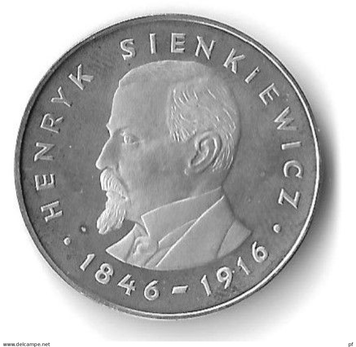 100 Zl  1977 (Ag) Hendryk Sienkiewicz 1846-1916 - Pologne