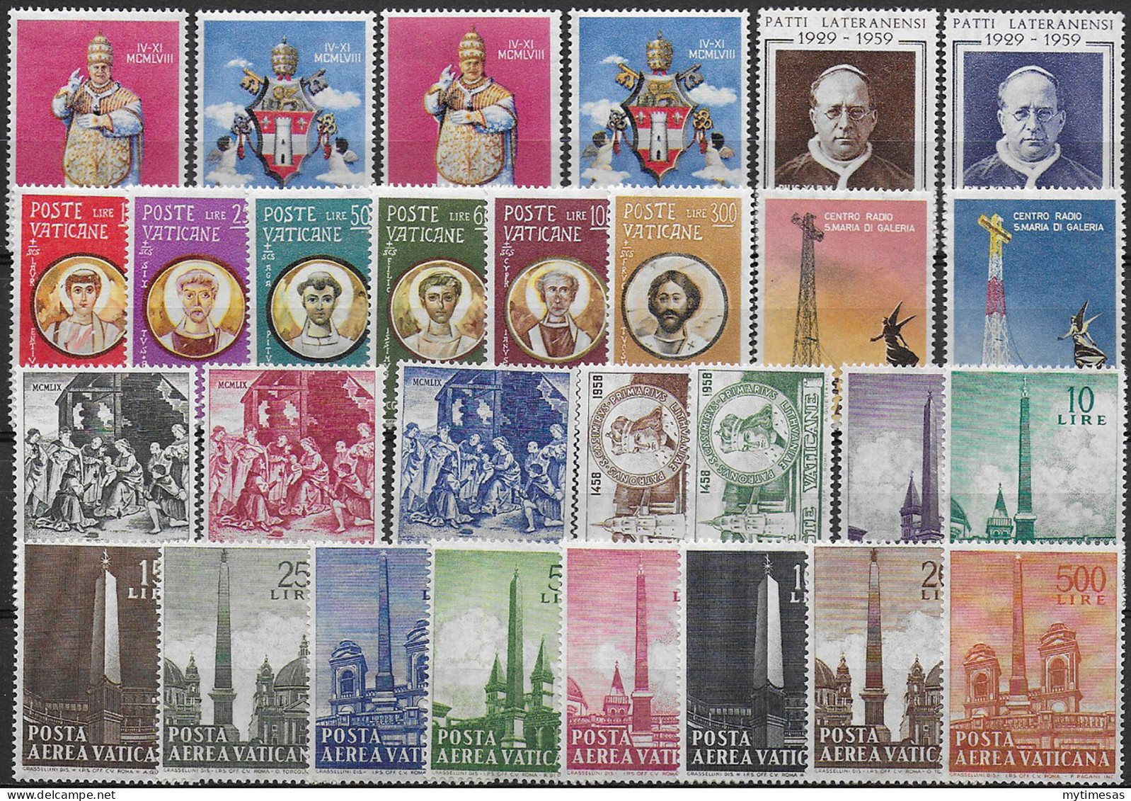 1959 Vaticano Complete Year 29v. MNH - Sonstige & Ohne Zuordnung