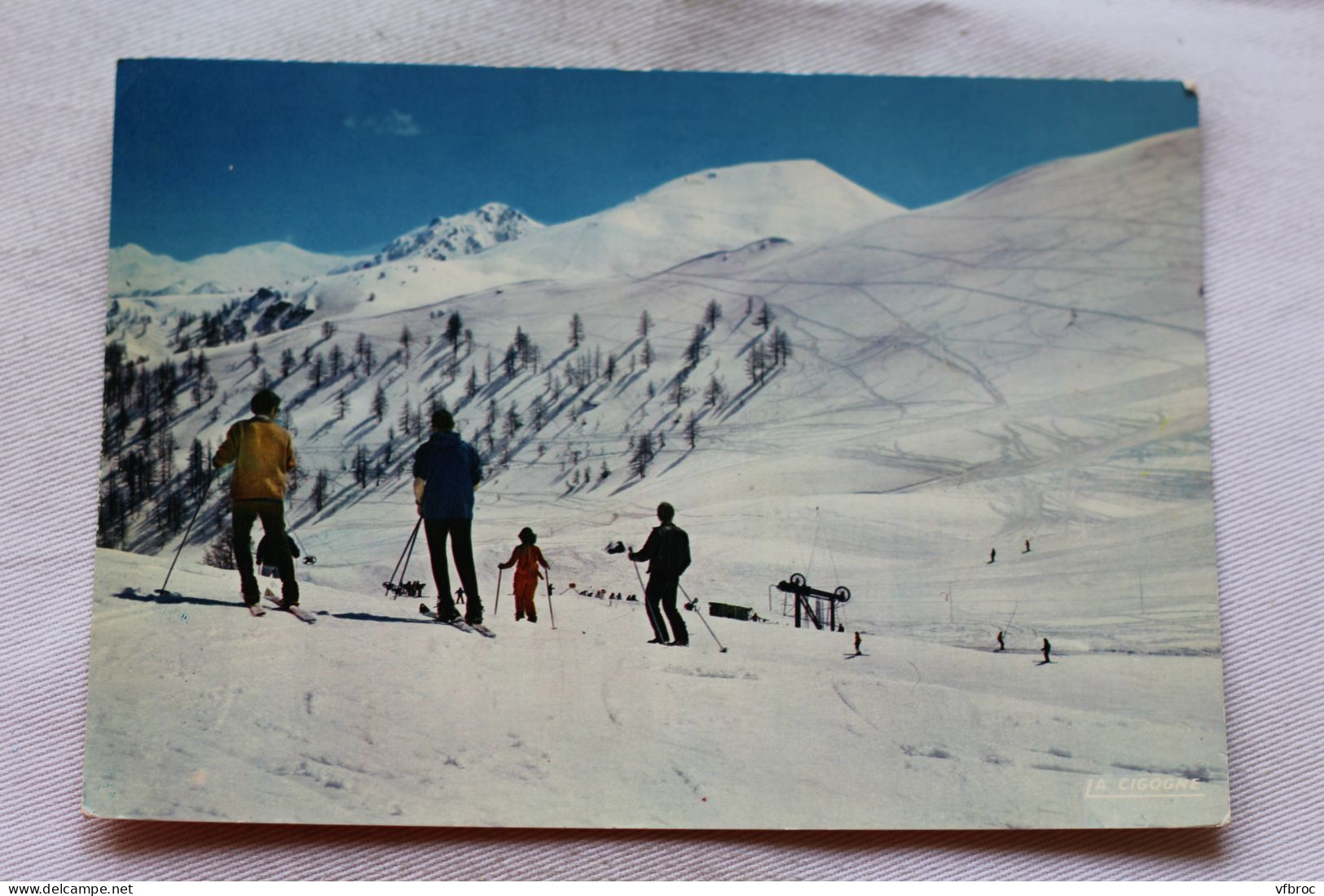 Cpm 1971, La Salles Les Alpes, Arrivée Du Téléski Des Bans, Vue Sur Serre Chevalier, Hautes Alpes 05 - Other & Unclassified
