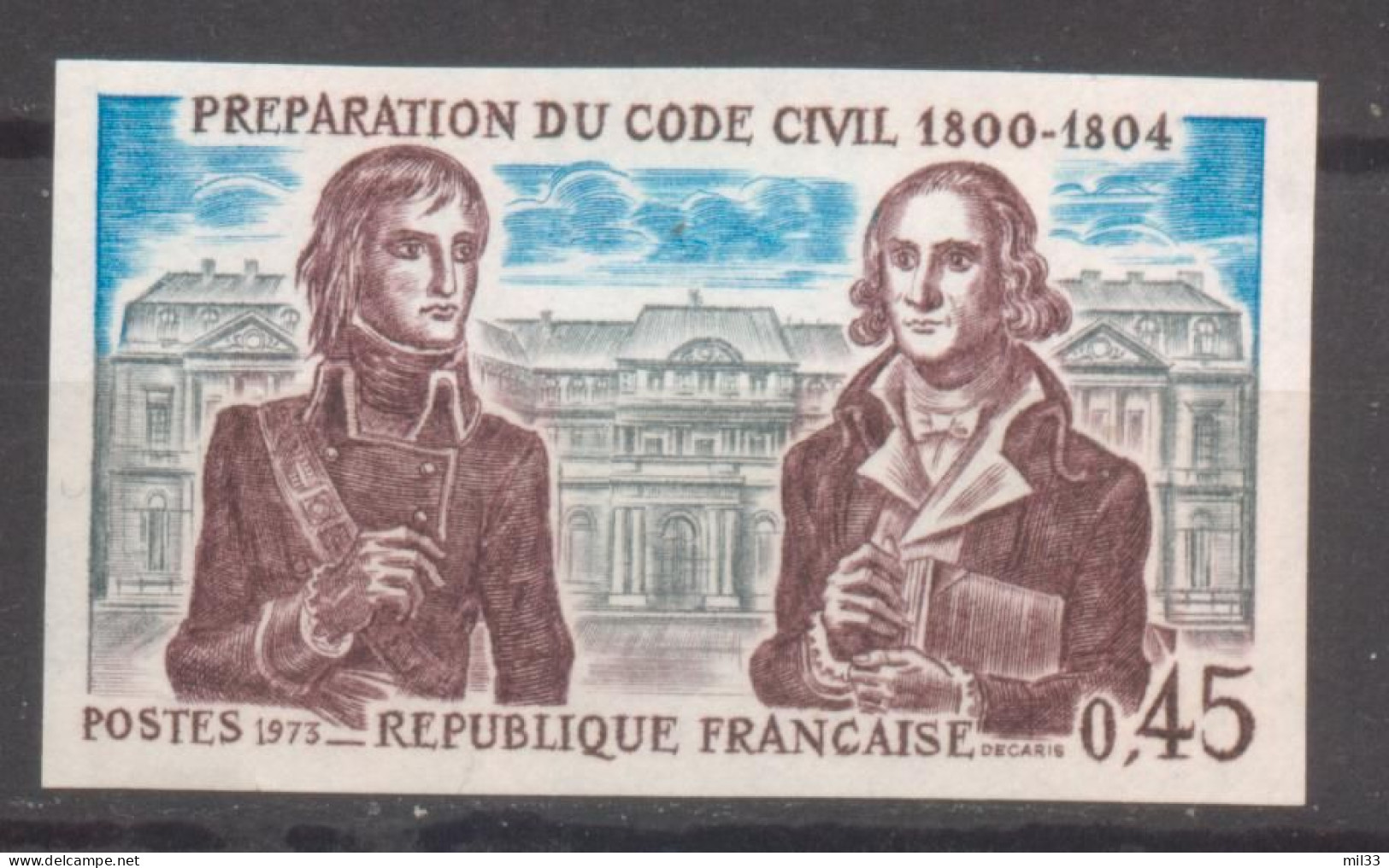 Série Histoire De France Préparation Du Code Civil YT 1774 De 1973 Sans Trace De Charnière - Zonder Classificatie