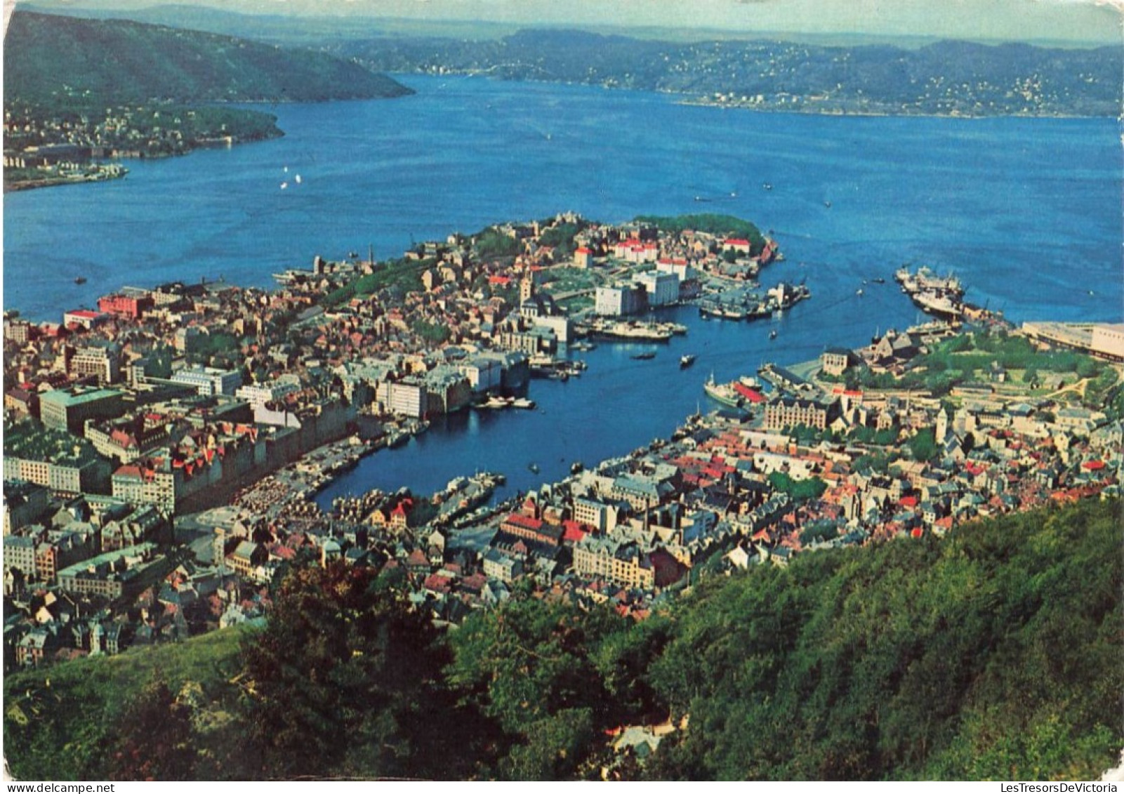 NORVEGE - Bergen (Norvège) - Vue Aérienne - Vue Sur Une Partie De La Ville - Carte Postale - Norwegen