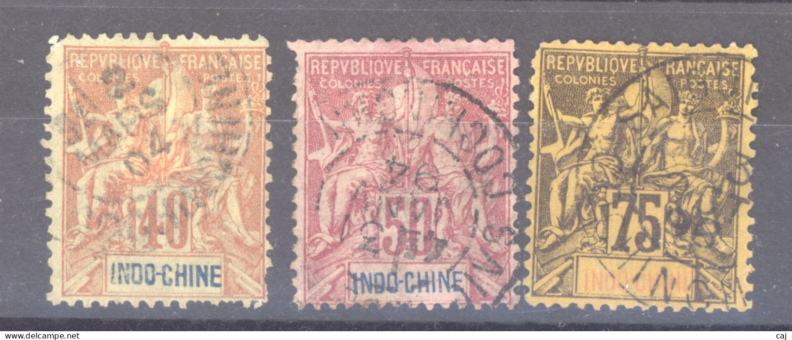 Indochine   :  Yv  12-14  (o) - Used Stamps