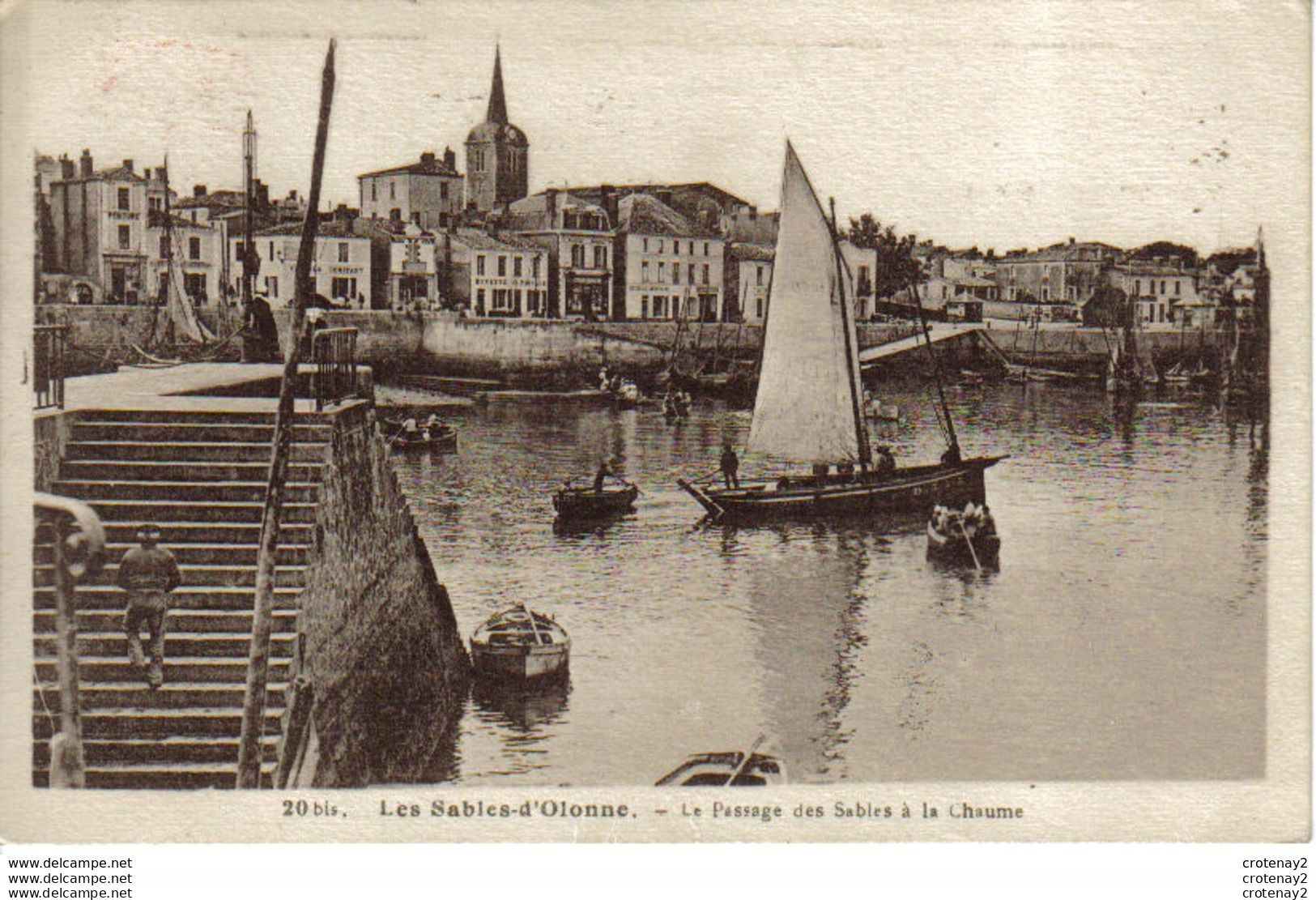 85 LES SABLES D'OLONNE N°20bis Le Passage Des Sables à La Chaume En 1938 VOIR ZOOM Buvette Du Passage Et VOIR DOS - Sables D'Olonne