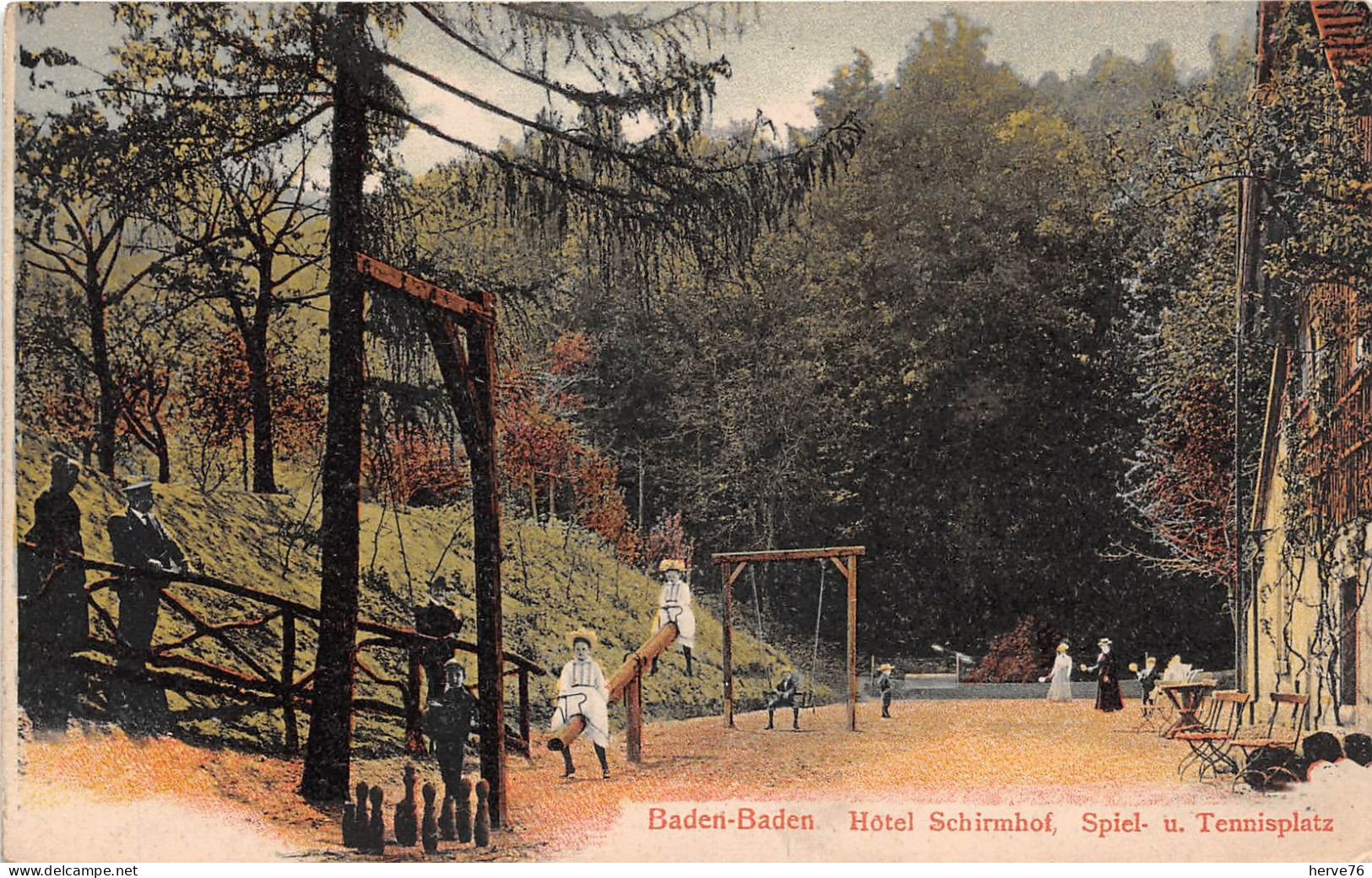 ALLEMAGNE - BADEN-BADEN - Hôtel Schirmhof  - Jeu Et Cours De Tennis - Baden-Baden