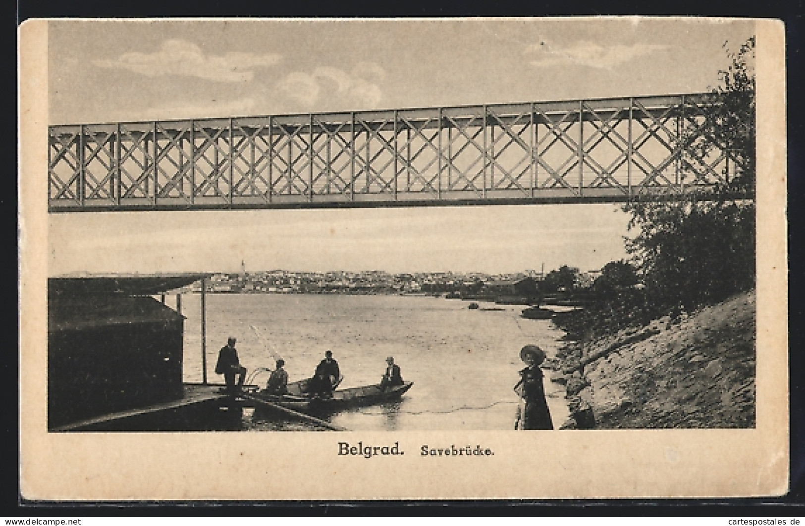 AK Belgrad, Savebrücke  - Serbie