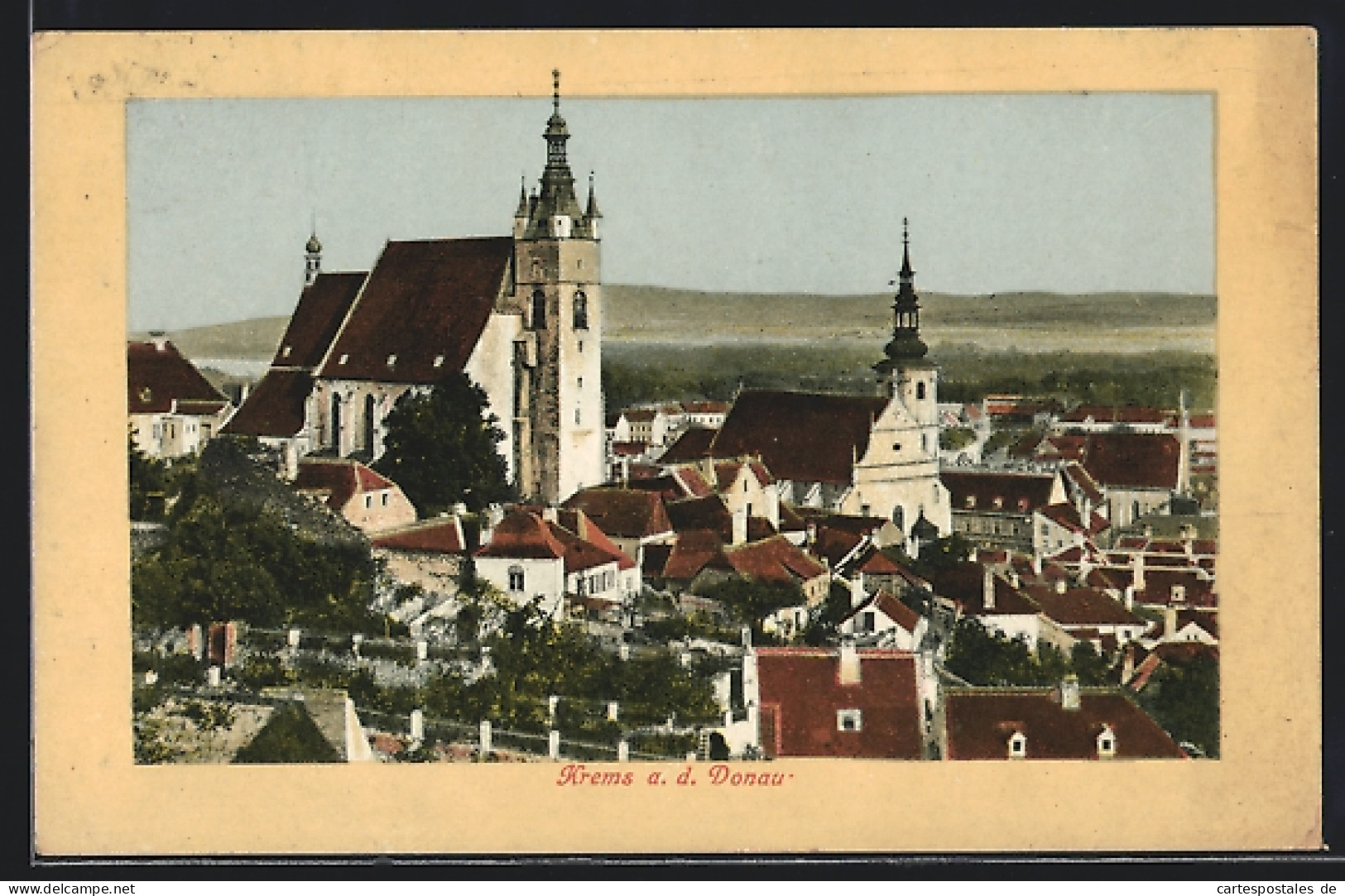 AK Krems A. D. Donau, Teilansicht Mit Kirche  - Altri & Non Classificati