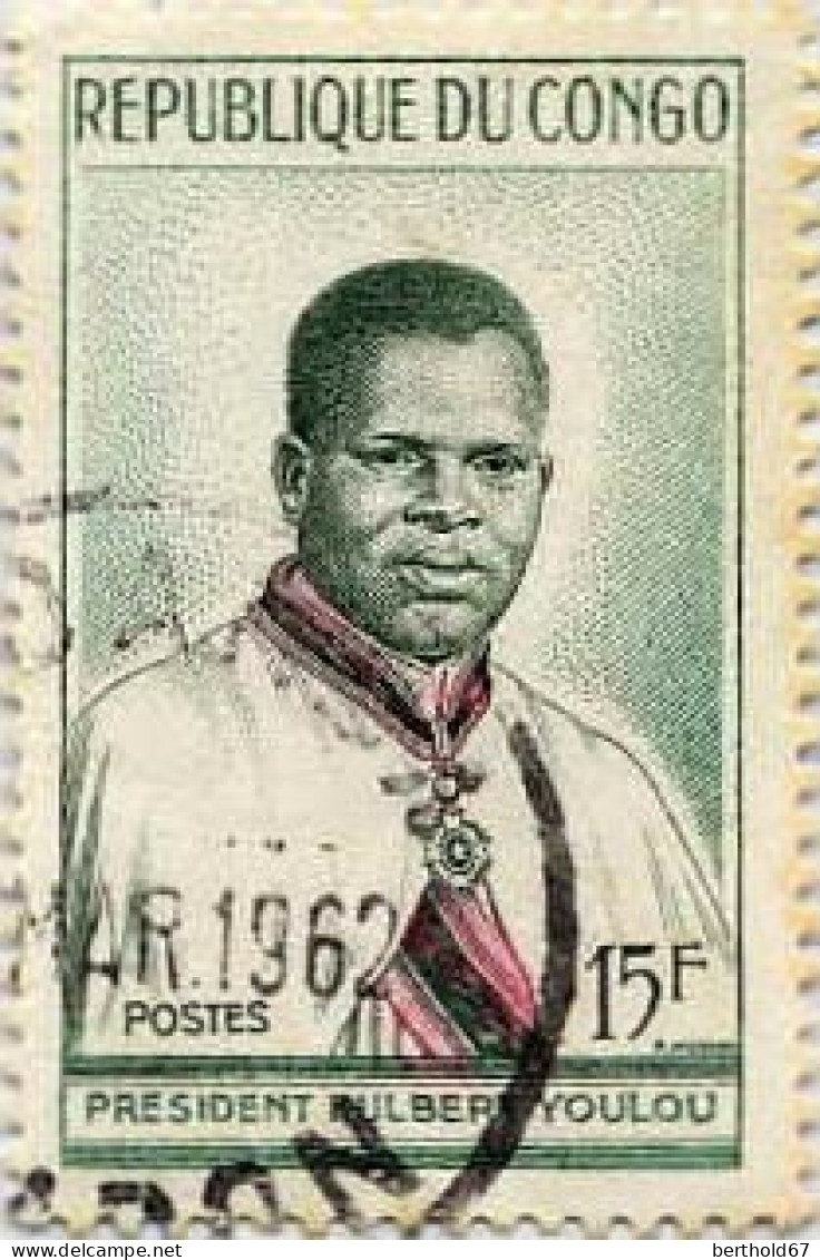 Congo (Bra) Poste Obl Yv: 137 Mi:4 Président Fulber Youlou (cachet Rond) - Gebraucht