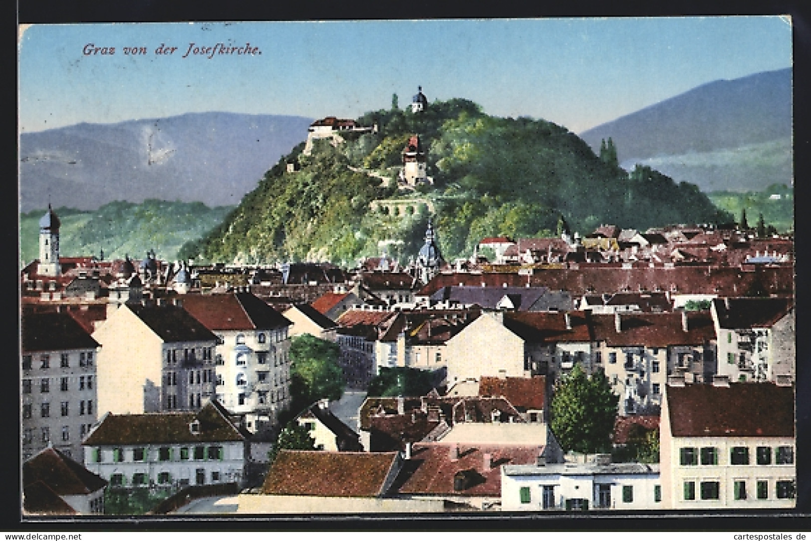 AK Graz, Teilansicht Von Der Josefkirche, Mit Bergblick  - Autres & Non Classés