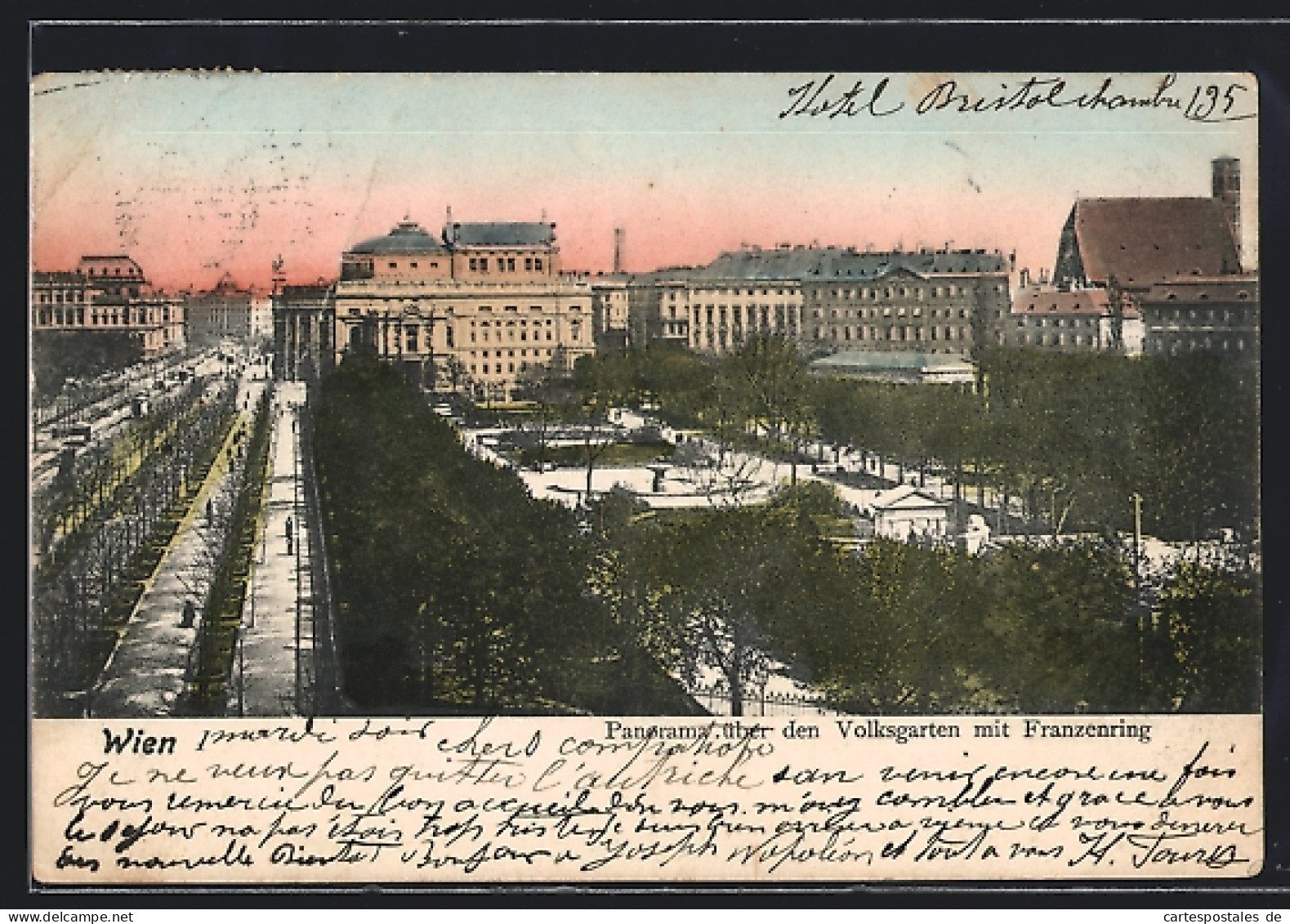 AK Wien, Volksgarten, Panorama Mit Franzenring  - Altri & Non Classificati