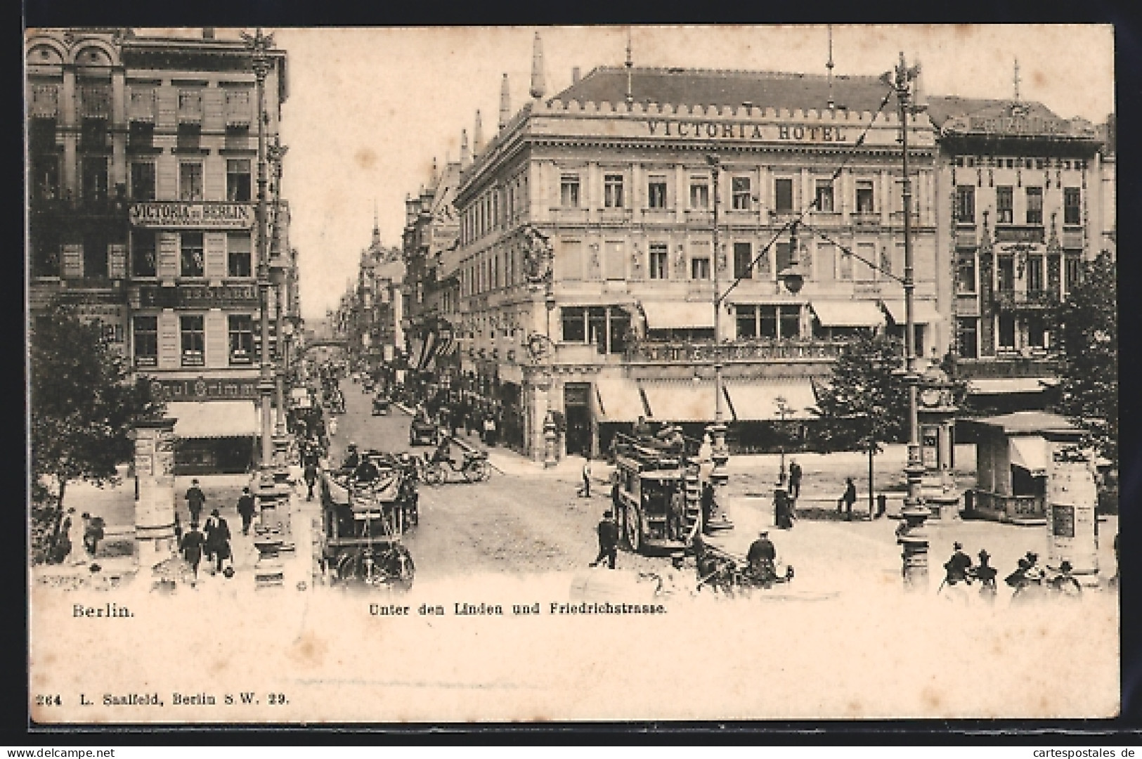 AK Berlin, Hotel Und Café Victoria, Unter Den Linden Ecke Friedrichstrasse  - Mitte