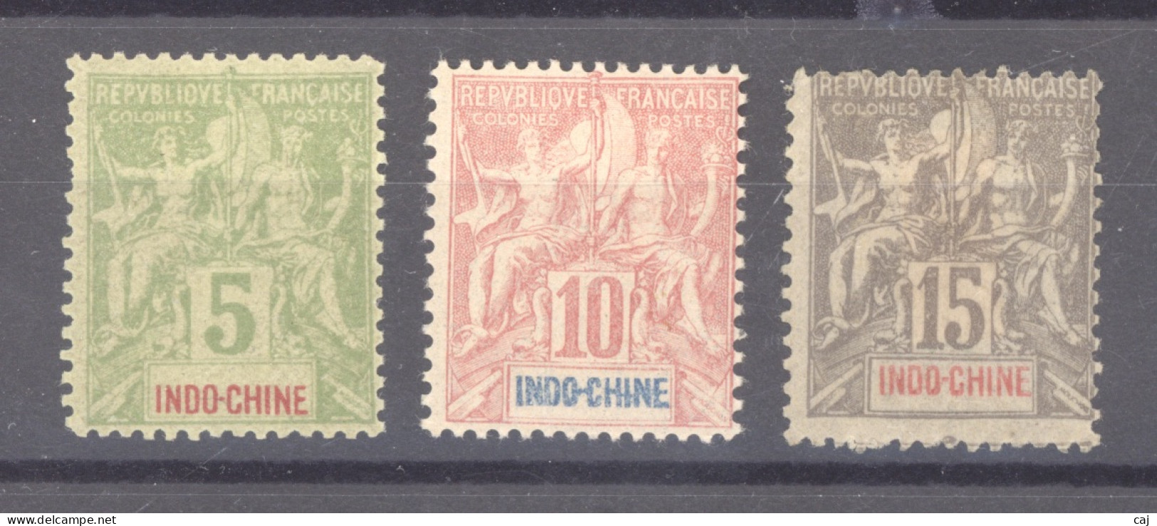 Indochine   :  Yv  17-19  * - Unused Stamps