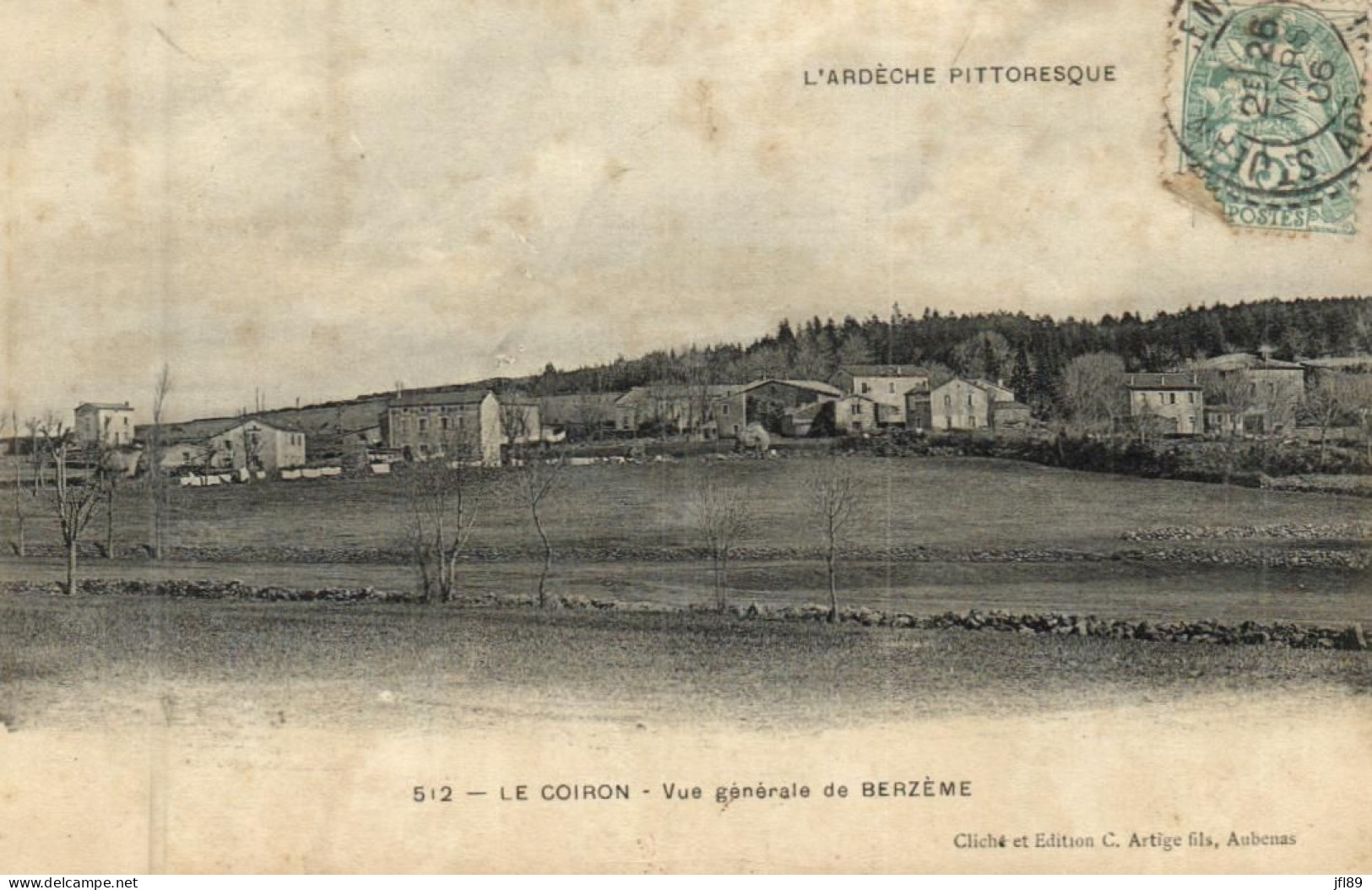 France > [07] Ardèche Pittoresque -  Le Coiron - Vue Générale De Berzème - 15110 - Otros & Sin Clasificación