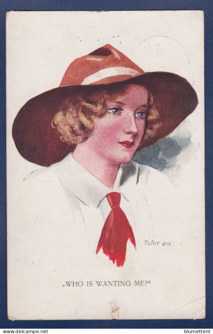 CPA 1 Euro Femme Chapeau Illustrateur Woman Circulé Prix De Départ 1 Euro - 1900-1949