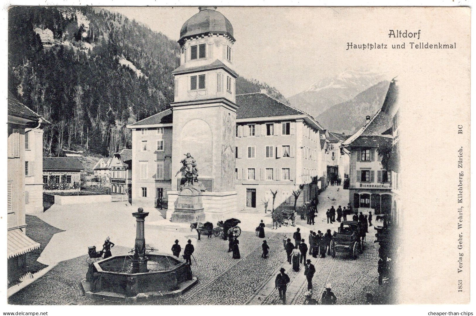 ALTDORF - Hauptplatz Und Telldenlkmal - Wehrli 1853 - Precurseur - Undivided Back - Altdorf