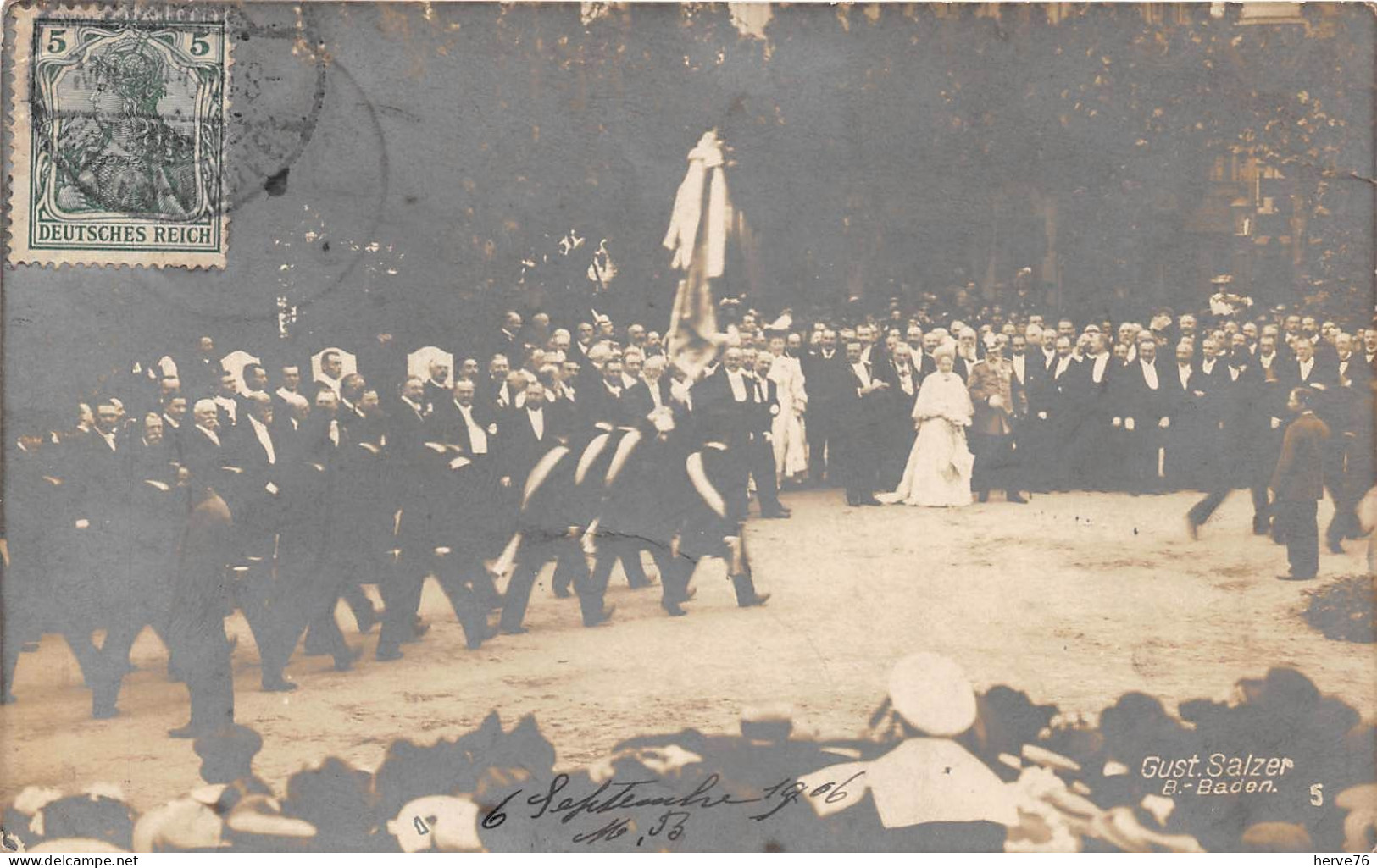 ALLEMAGNE - BADEN-BADEN - Carte Photo  - évènement à Identifier - 6 Septembre 1906 - Baden-Baden