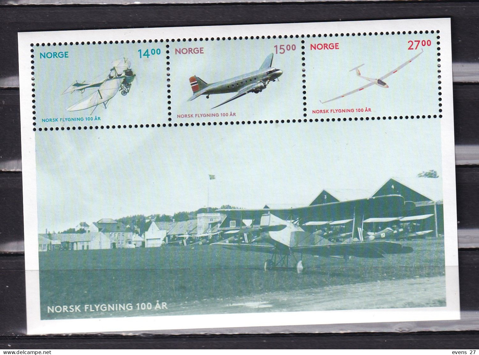 NORWAY-2012.- AIRCRAFT-BLOCK-MNH. - Unused Stamps