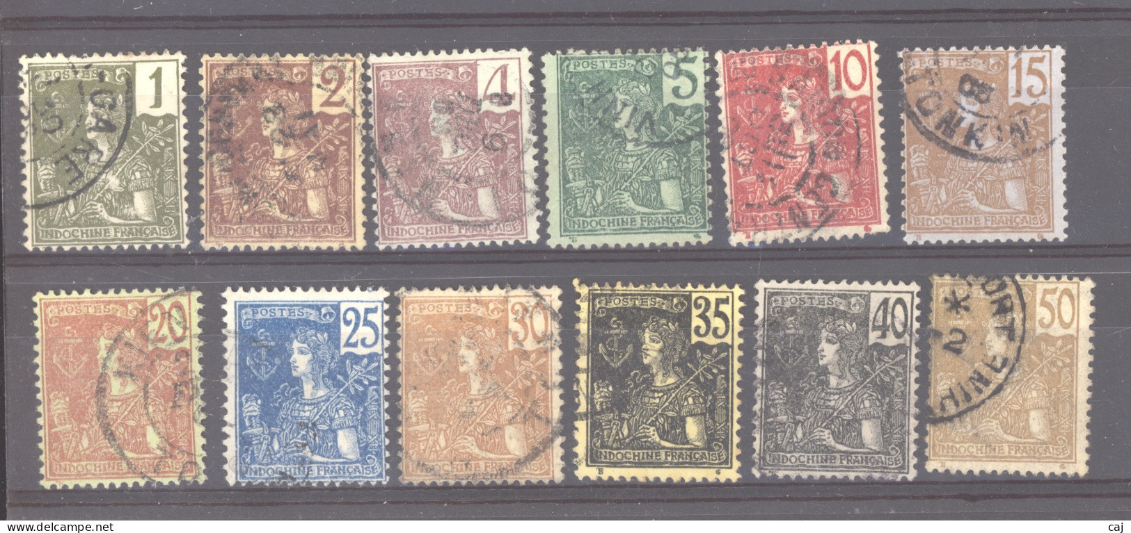 Indochine   :  Yv  24-35  (o) - Used Stamps