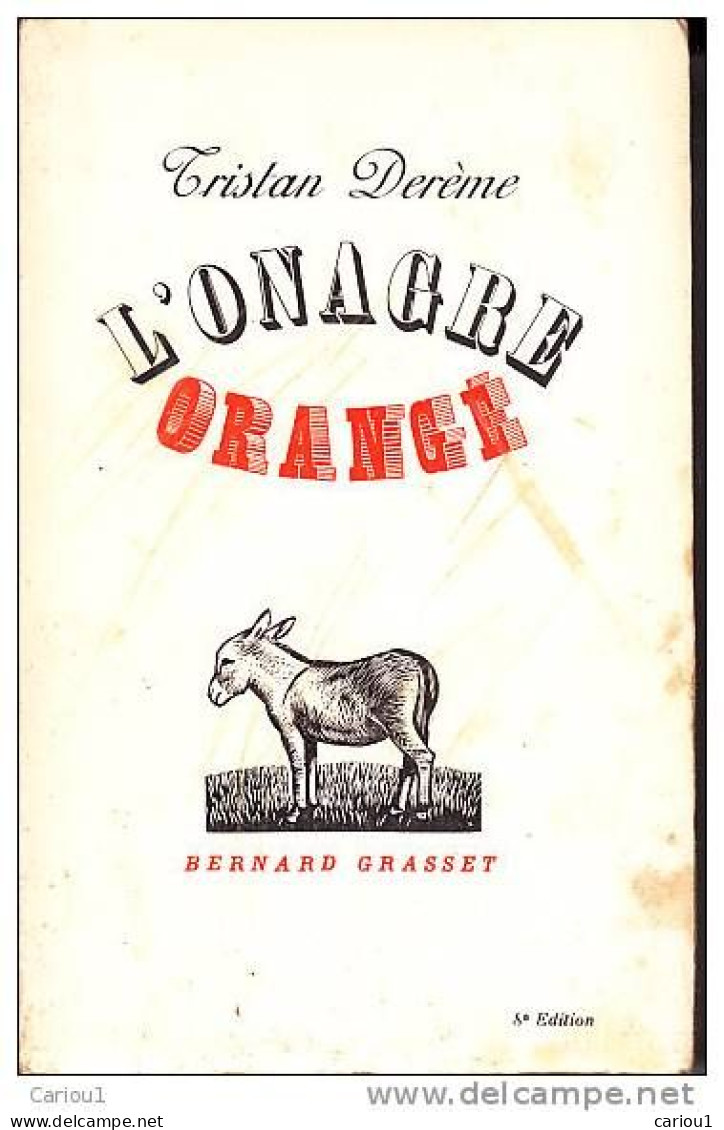 C1 Tristan DEREME L Onagre Orange 1939 EPUISE Port Inclus France - 1901-1940