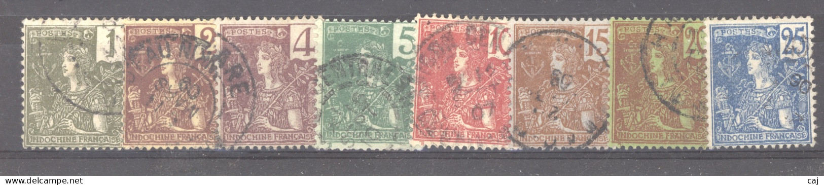 Indochine   :  Yv  24-31  (o) - Used Stamps