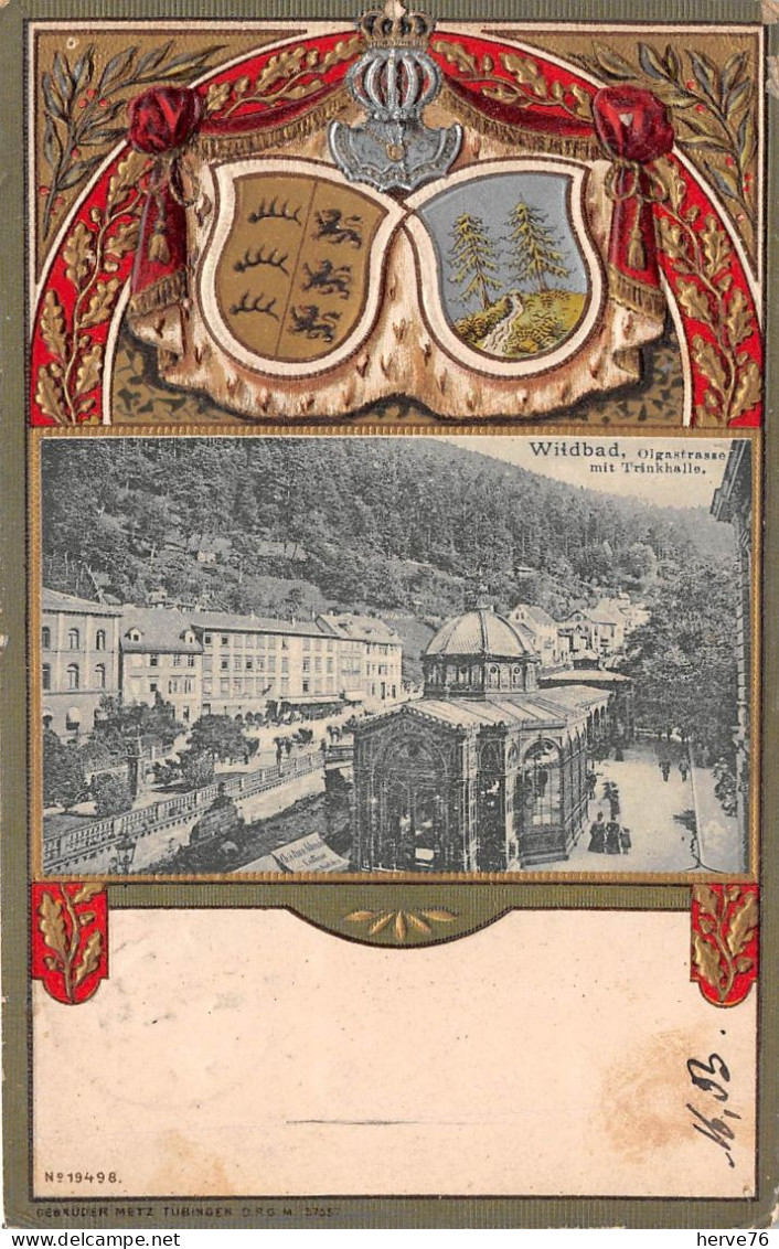 ALLEMAGNE - CPA Fantaisie Gaufrée - WILDBAD - Blason - 1906 - Other & Unclassified