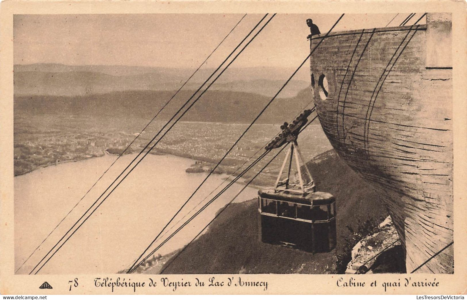 FRANCE - Veyrier - Téléphérique De Veyrier Du Lac D'Annecy - Cabine Et Quai D'arrivée - Carte Postale Ancienne - Veyrier