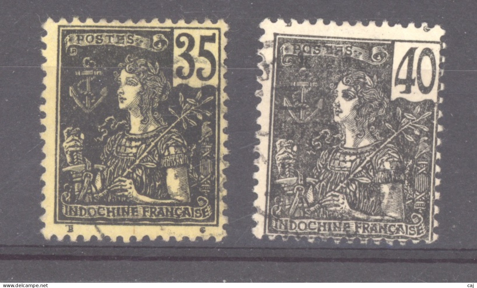 Indochine   :  Yv  33-34  (o)              ,        N2 - Used Stamps