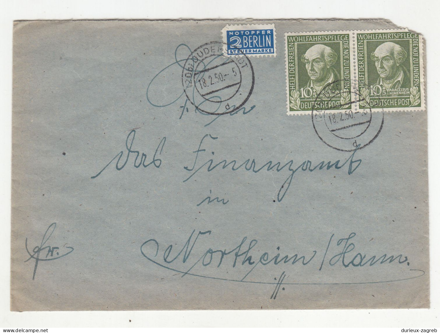 Germany Letter Cover Posted 1950 Duderstadt B240510 - Covers & Documents