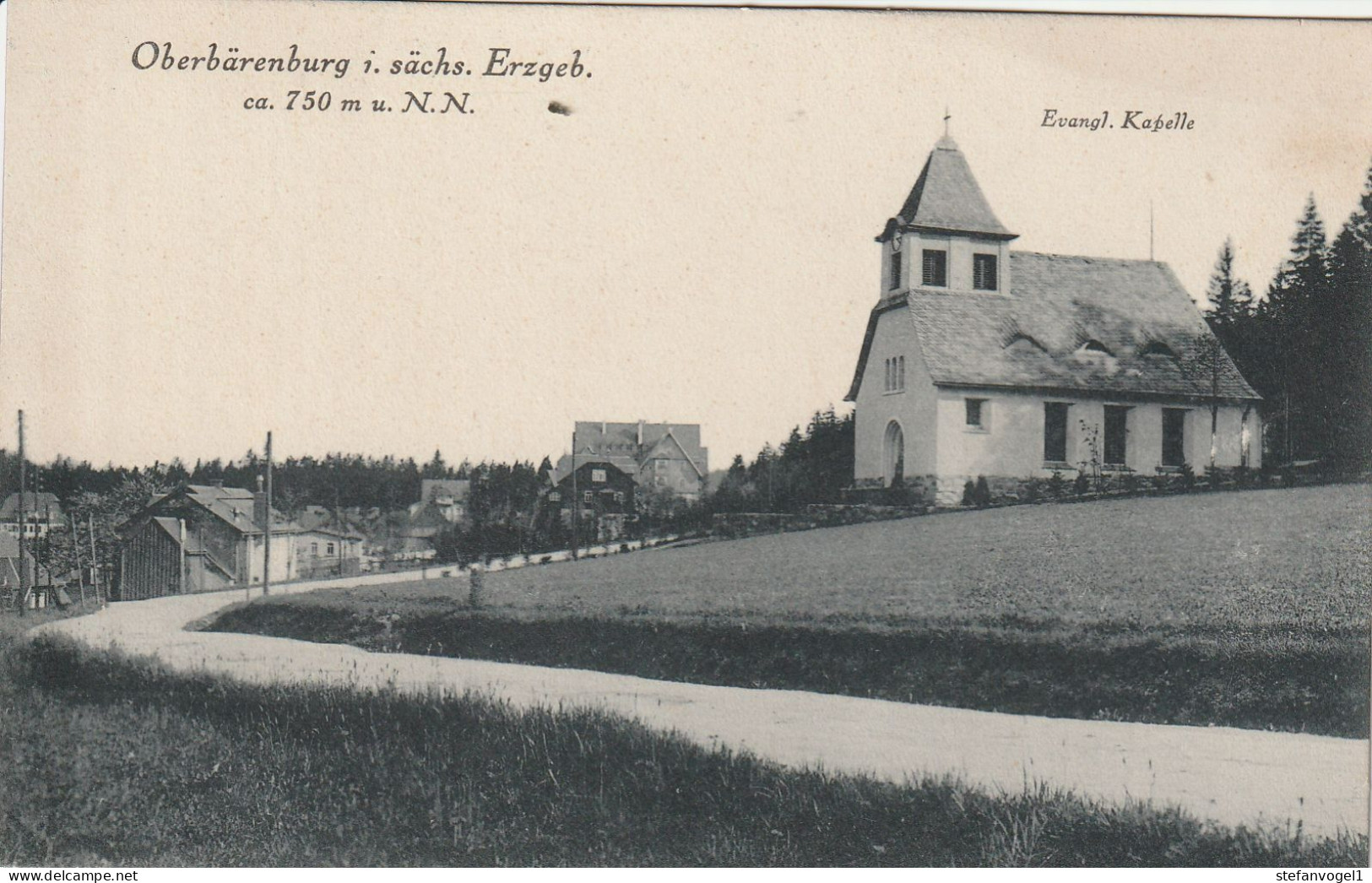 Oberbärenburg  Gesch. 20er Jahre    Evangel. Kapelle - Autres & Non Classés