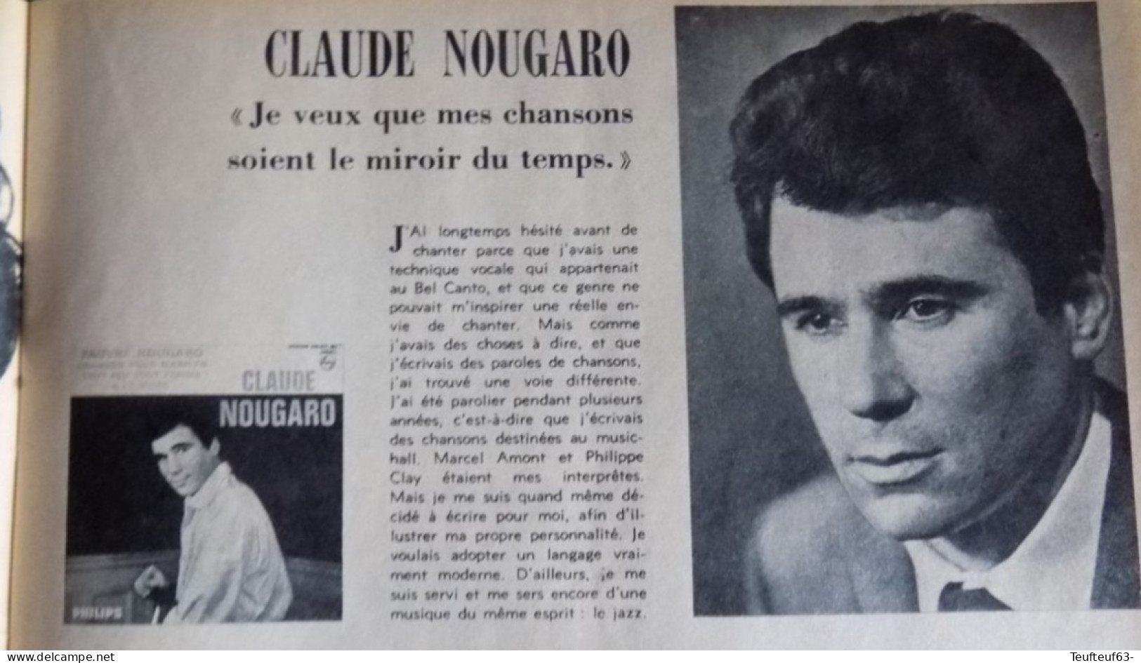 Documentation De Presse ; LP Claude Nougaro - Collezioni