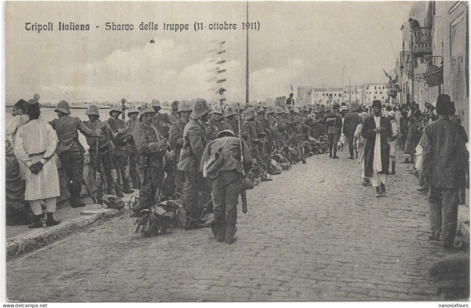 ITALIE.  TRIPOLI ITALIANA SBARCO DELLE TRUPPE LE 11 OCTOBRE 1911.  CARTE ECRITE - Autres & Non Classés