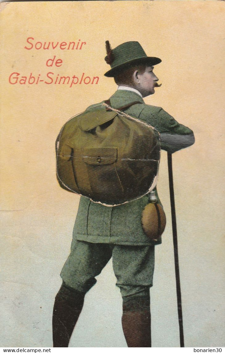 CPA SUISSE GABI-SIMPLON SOUVENIR A SYSTEME - Champéry