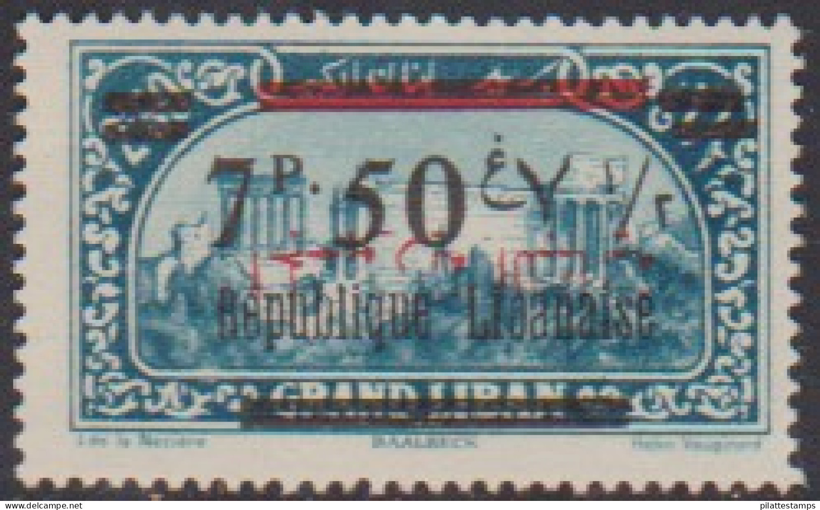 Grand Liban 107h** Variété Surcharge Arabe Renversée - Andere & Zonder Classificatie