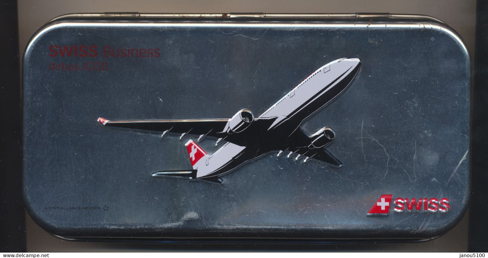 COLLECTIONS   AVIATION COMMERCIALE    " SWISS "     BOITE. - Publicidad