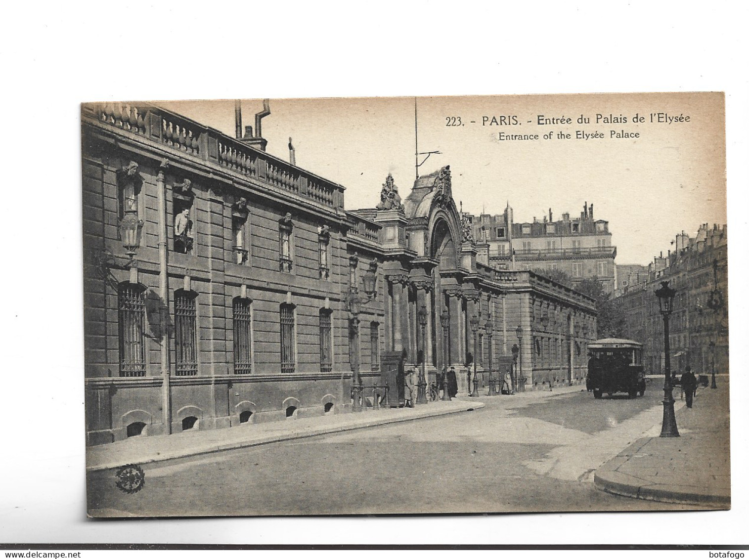 CPA  PARIS,  ENTREE DU PALAIS DE L ELYSEE - Andere Monumenten, Gebouwen