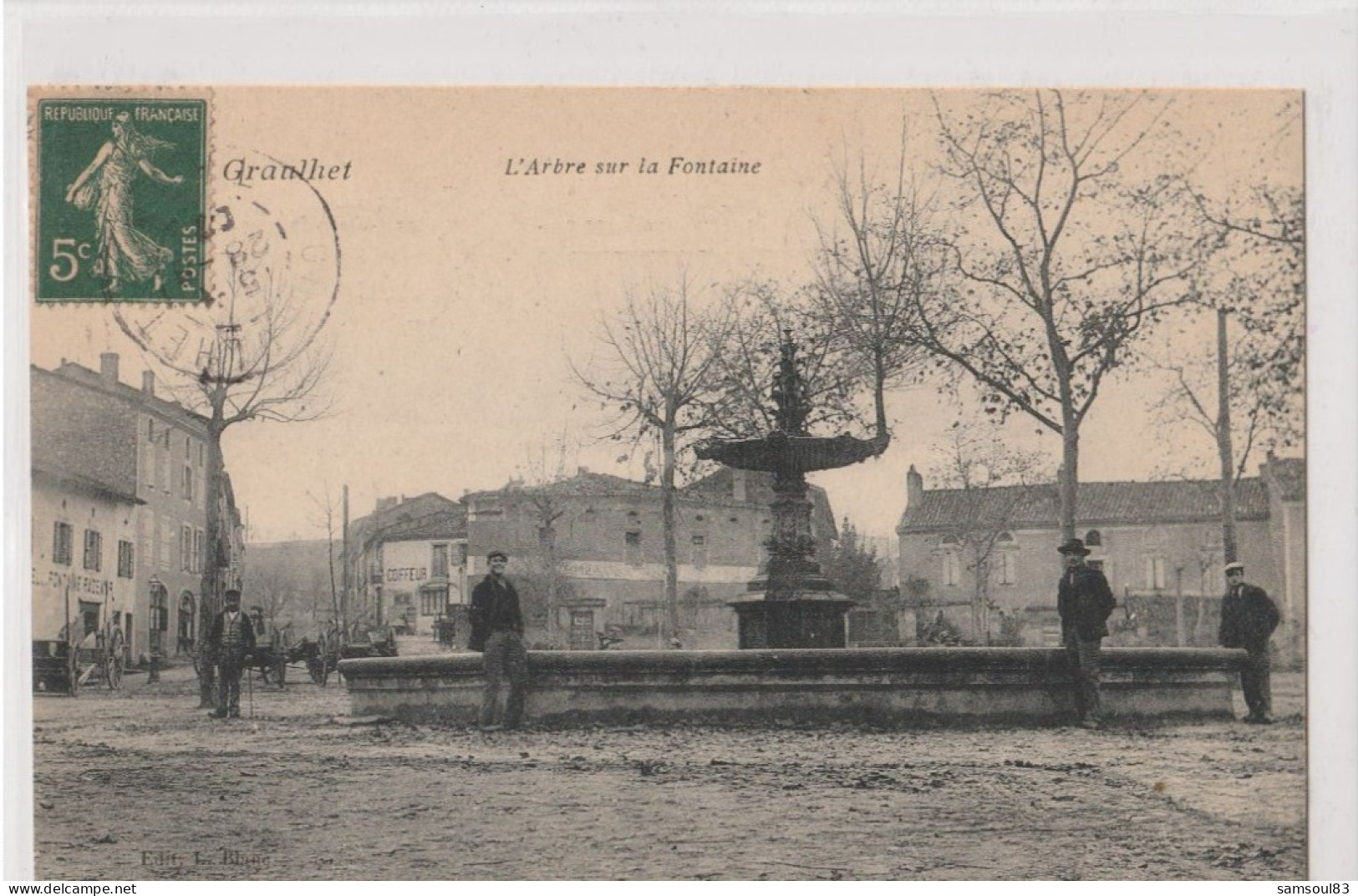 Carte Postale CPA Grauhlet (81) L'arbre Sur La Fontaine  Petite Anmation 1907 - Graulhet