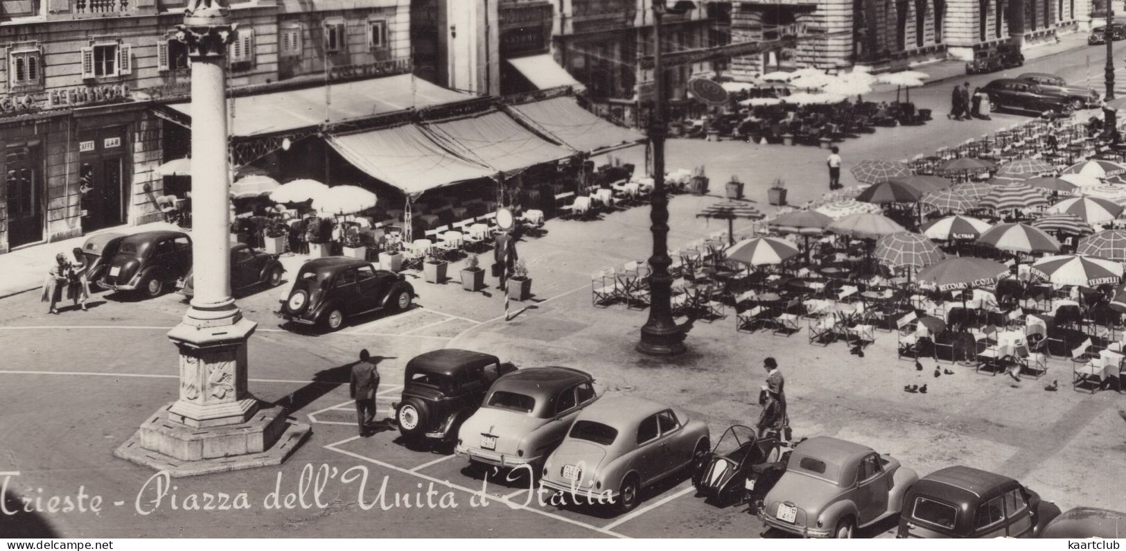 Trieste: MOTORCYCLE-SIDECAR, FIAT 500 TOPOLINO, 500C GIARDINIERA, 1500, LANCIA APPIA - Piazza Dell'Unita D'Italia - PKW