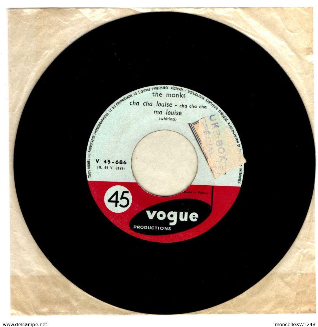 The Monks - 45 T SP Ma Louise (Cha Cha Louise - 1959) - Disco & Pop