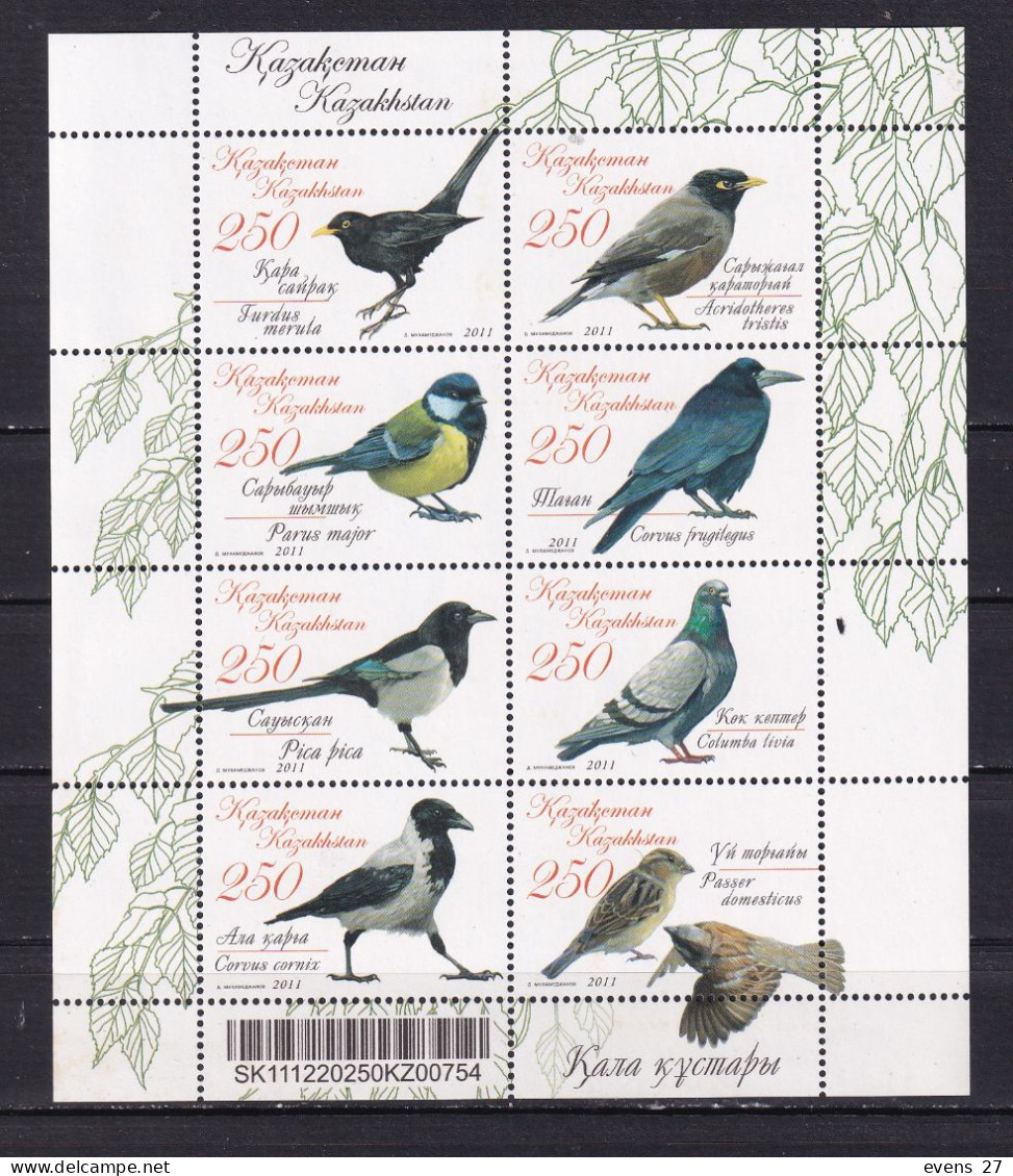 KAZAKHSTAN-2011-BIRDS..-MNH, - Specht- & Bartvögel