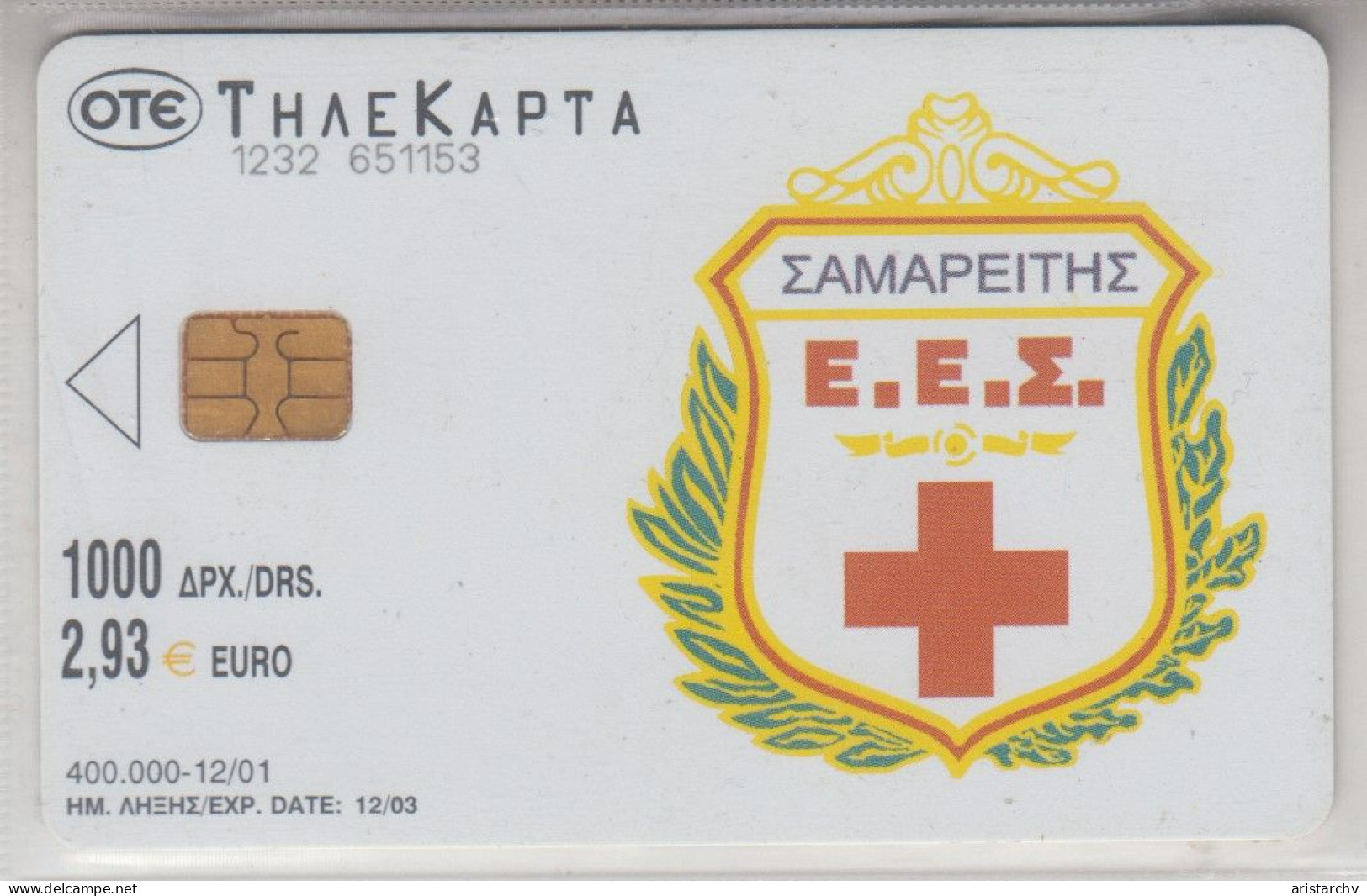 GREECE 2001 HELLENIC RED CROSS - Grecia