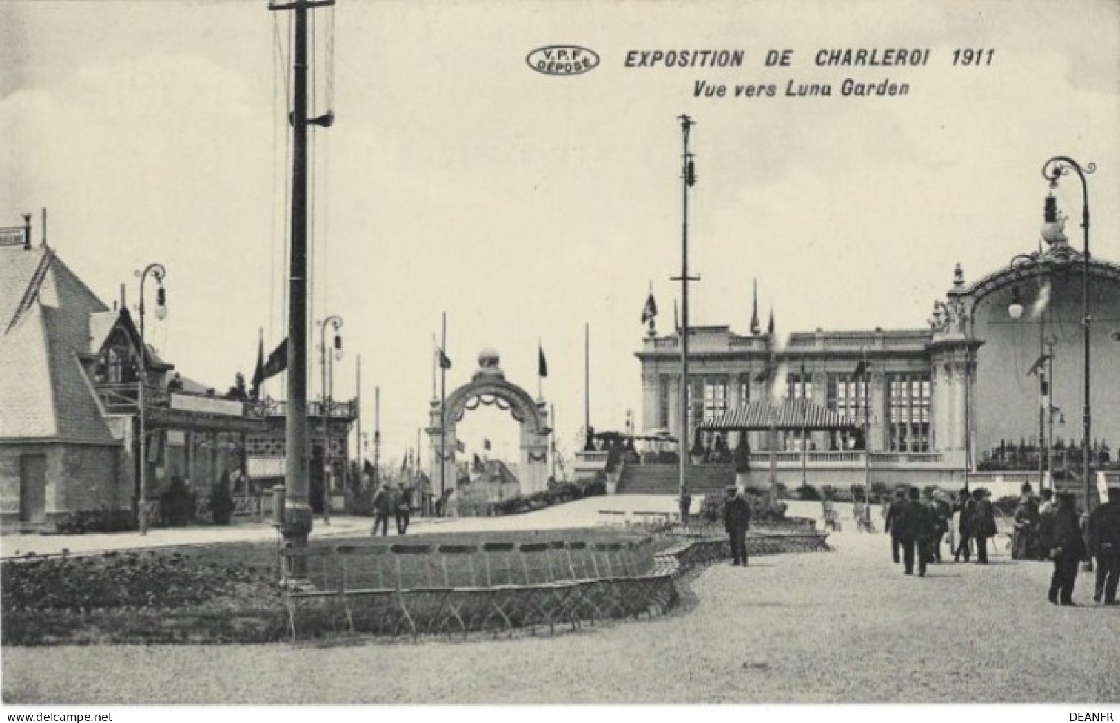 EXPOSITION DE CHARLEROI 1911 : Vue Vers Luna Garden. Carte Impeccable. - Charleroi