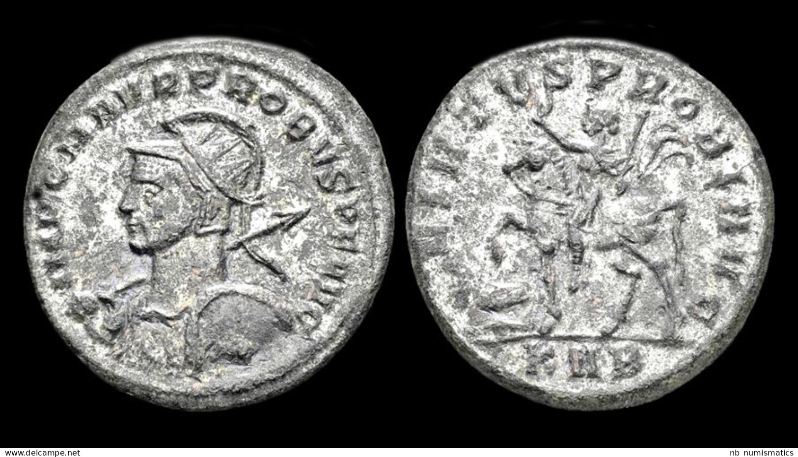 Probus Silvered Antoninianus Emperor On Horseback Left - The Military Crisis (235 AD To 284 AD)