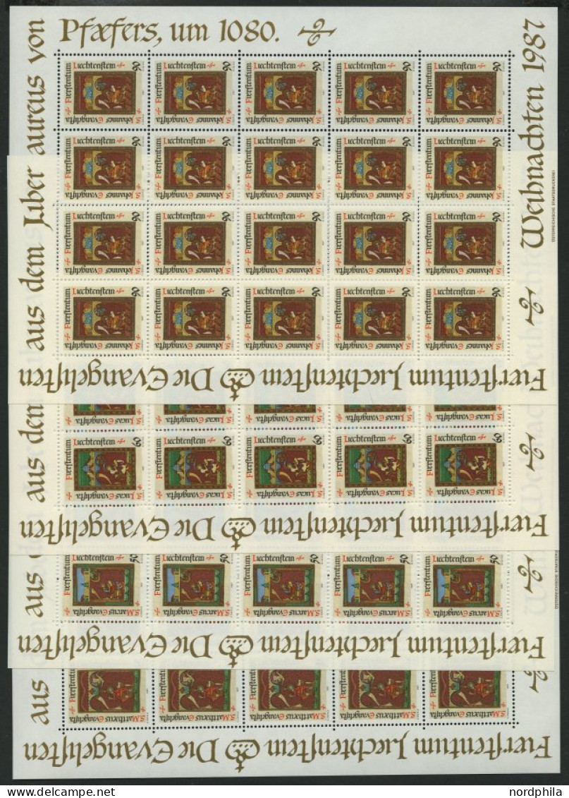 LIECHTENSTEIN 930-33KB **, 1987, Weihnachten Im Kleinbogensatz, Pracht, Mi. 80.- - Sonstige & Ohne Zuordnung