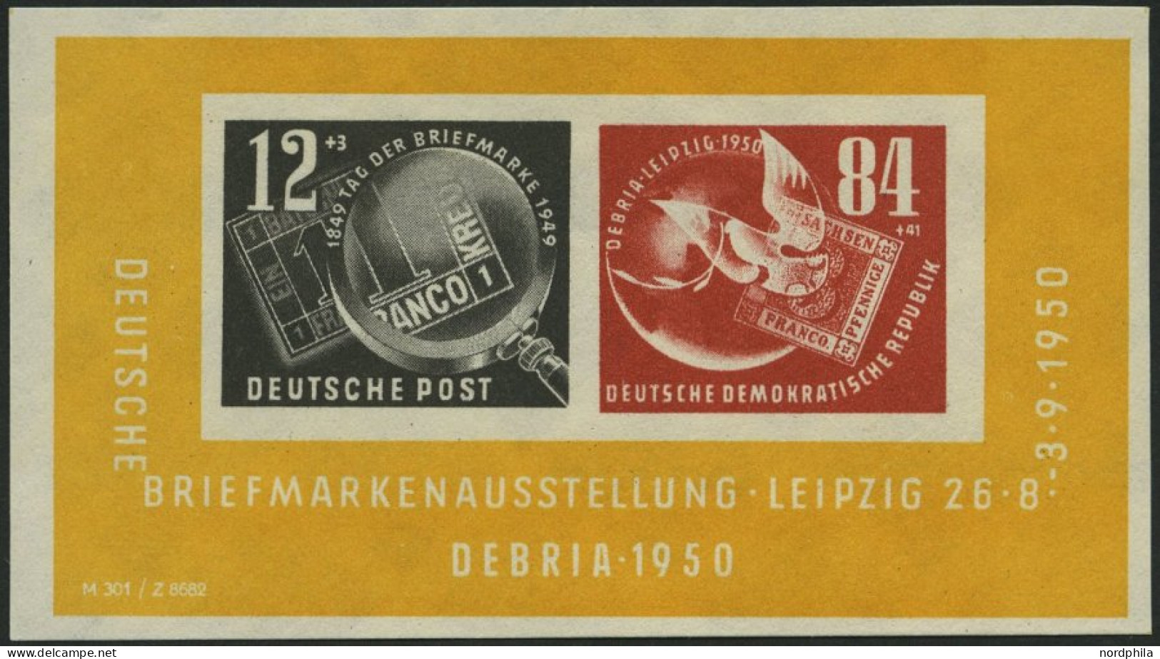 DDR Bl. 7 **, 1950, Block Debria, Pracht, Mi. 150.- - Autres & Non Classés
