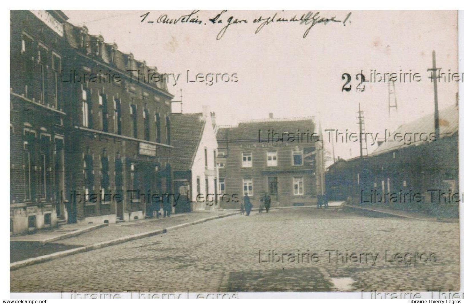 Carte Photo Sambreville Auvelais La Gare Et La Place De La Gare  CPA - Sambreville