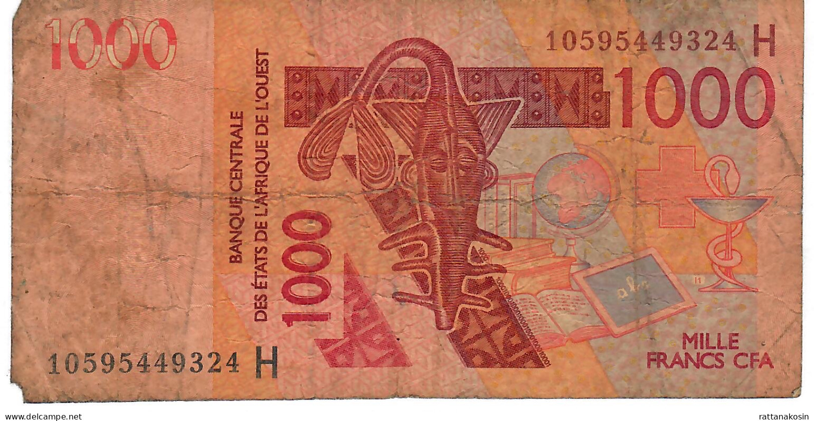 W.A.S. NIGER  P615Hi 1000 FRANCS (20)10 2010 Signature 36   VG/FINE - États D'Afrique De L'Ouest